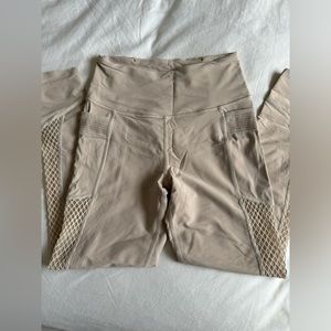 Victoria’s Secret supportive workout leggings, high-rise, mesh detailing